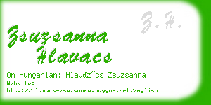 zsuzsanna hlavacs business card